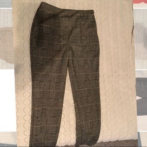 High waisted plaid pants